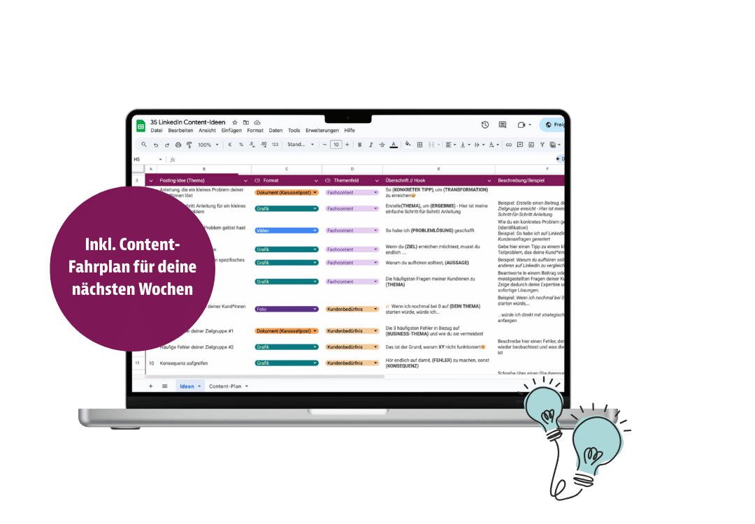 35 LinkedIn Content Ideen